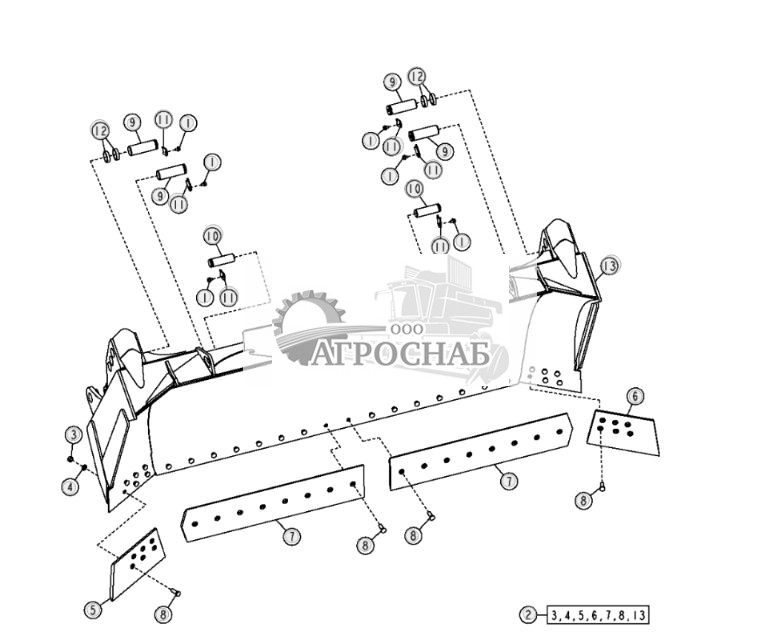 Полуподковообразный отвал (128 дюймов) ( - 181537) - ST26458 330.jpg
